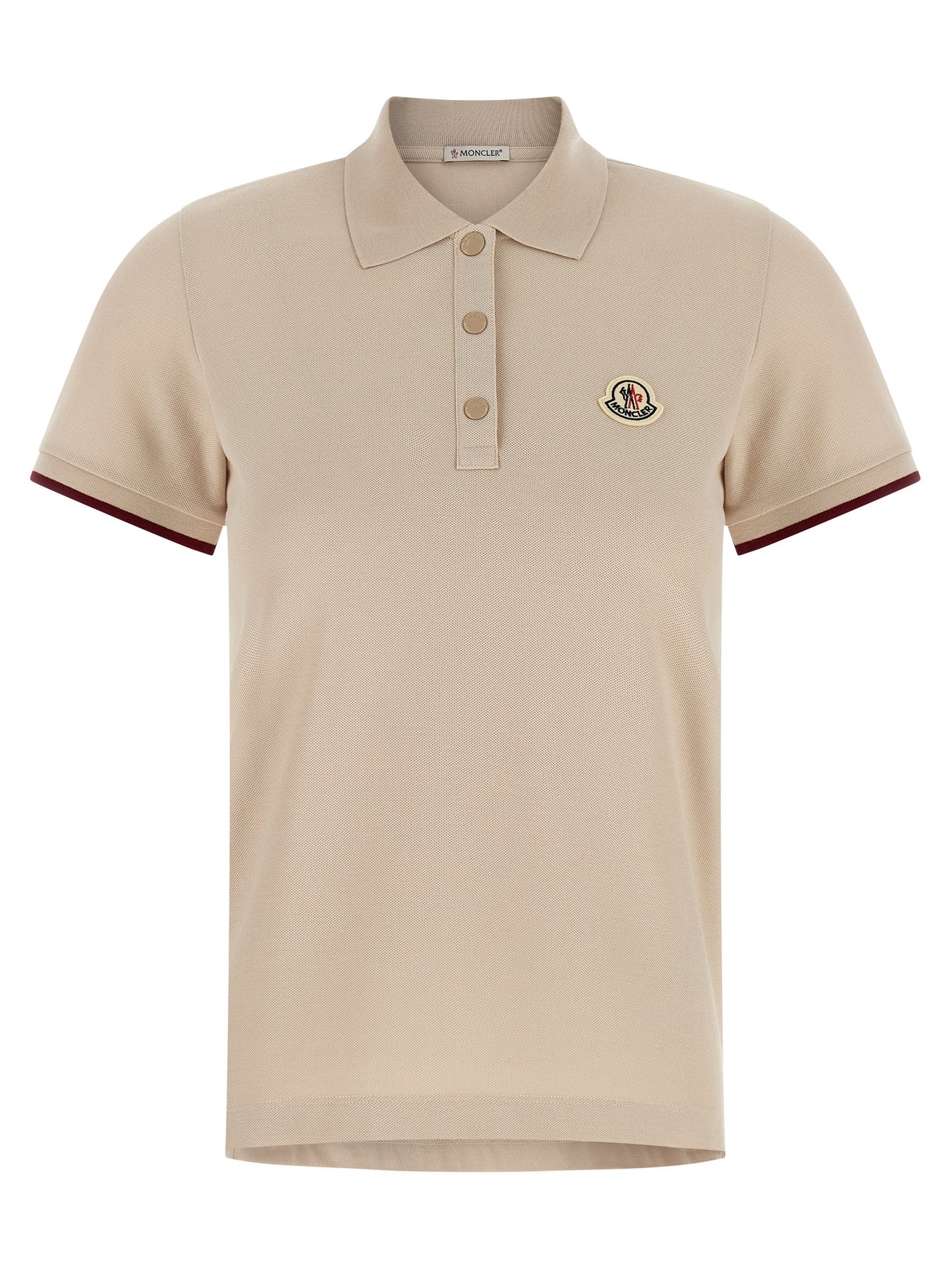 Moncler Beige Cotton Polo Shirt