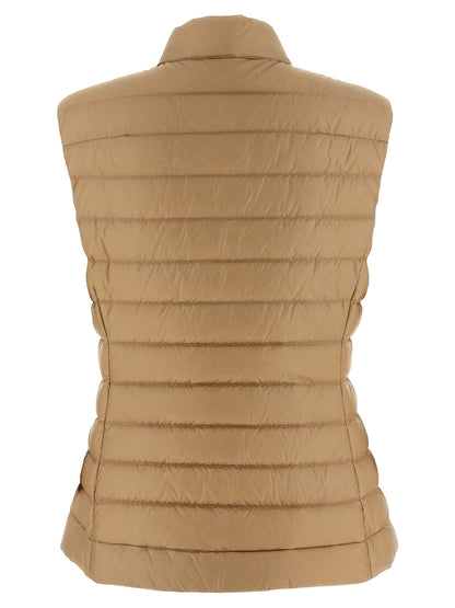 Moncler Beige Polyamide Sleeveless Jacket