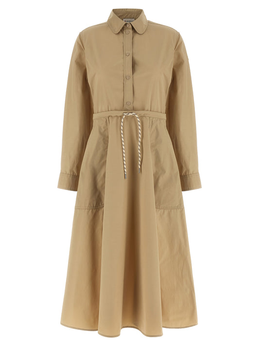 Moncler Beige Polyester Long Dress