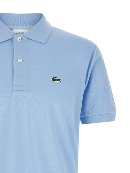 Lacoste Blue Cotton Polo Shirt