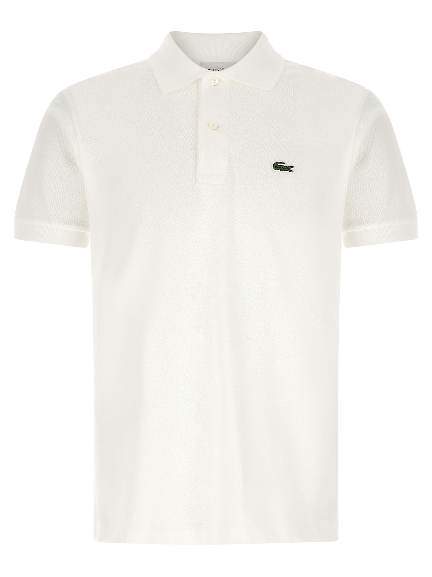 Lacoste White Cotton Polo Shirt