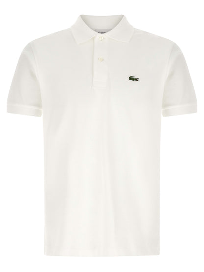 Lacoste White Cotton Polo Shirt