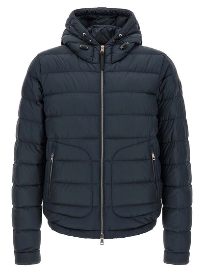 Moncler Blue Polyester Full-Length Jacket