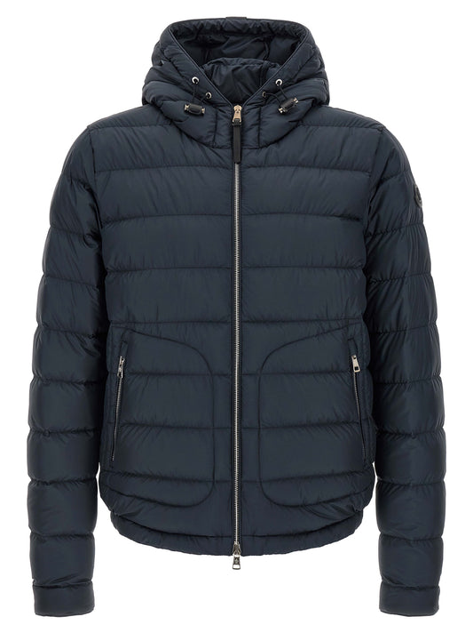 Moncler Blue Polyester Full-Length Jacket