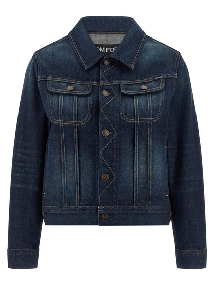 Tom Ford Blue Cotton Denim Jacket