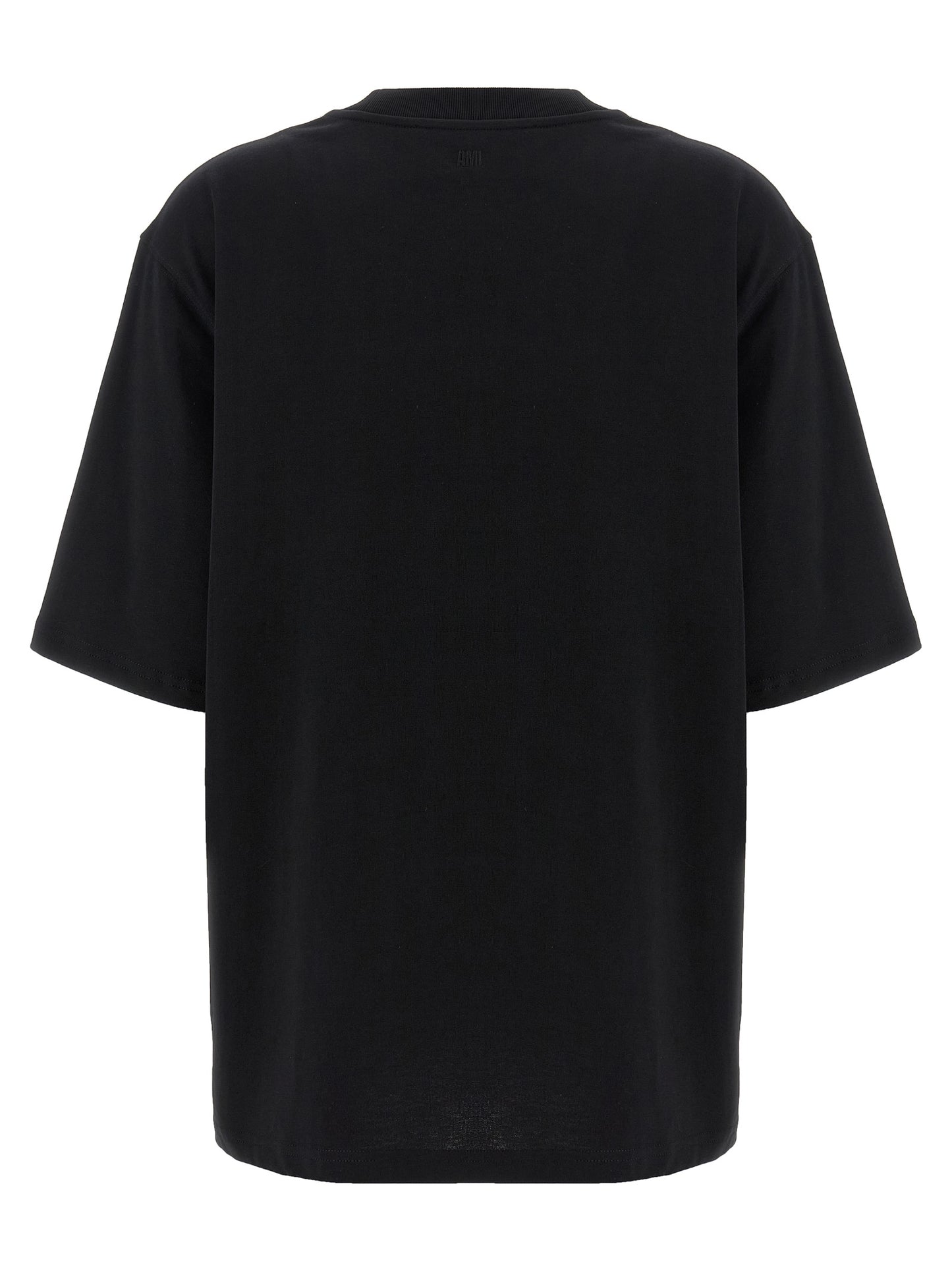 Ami Paris Black Cotton T-Shirt