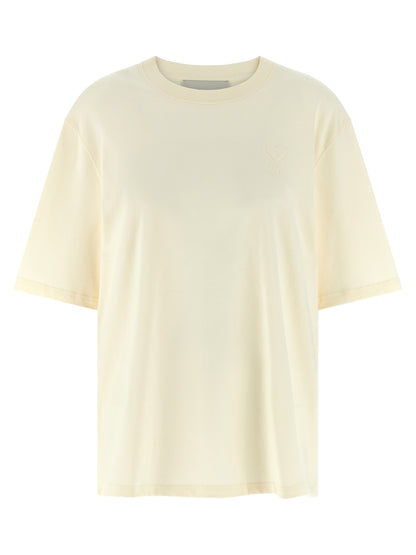 Ami Paris Beige Cotton T-Shirt
