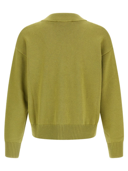 Ami Paris Bicolor Wool Cardigan