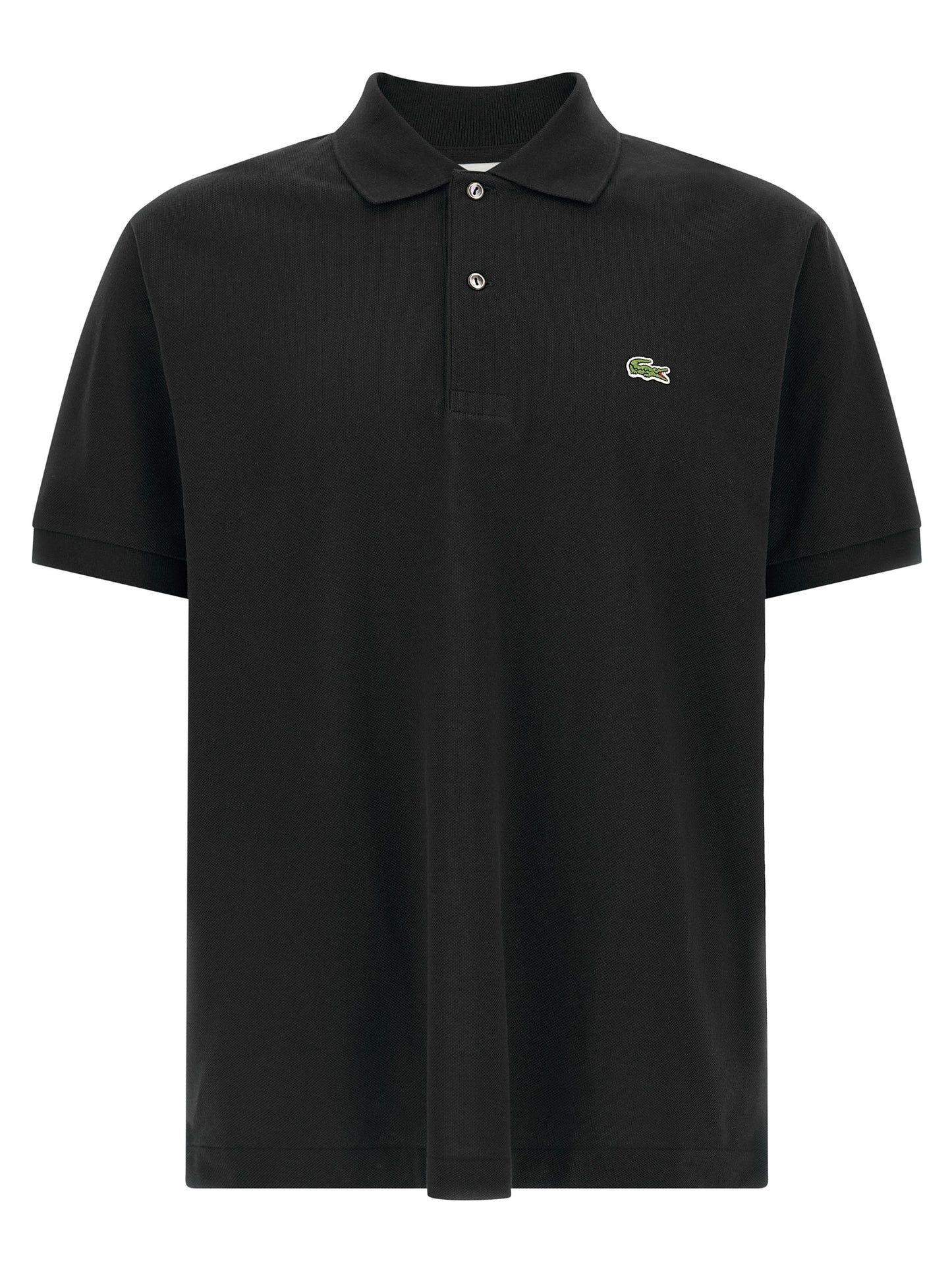 Lacoste Black Cotton Polo Shirt
