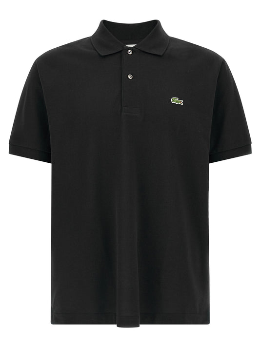 Lacoste Black Cotton Polo Shirt