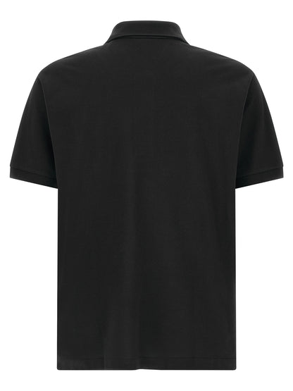 Lacoste Black Cotton Polo Shirt