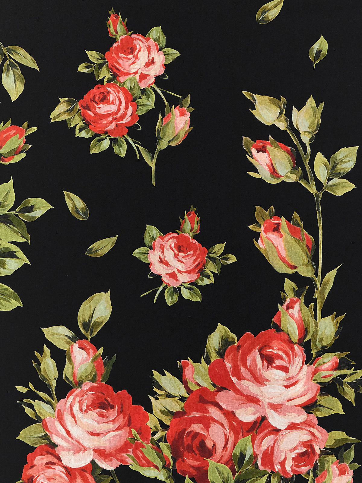 Foulard Dolce & Gabbana femme Bouquet Rose en soie noir – DO329335BM