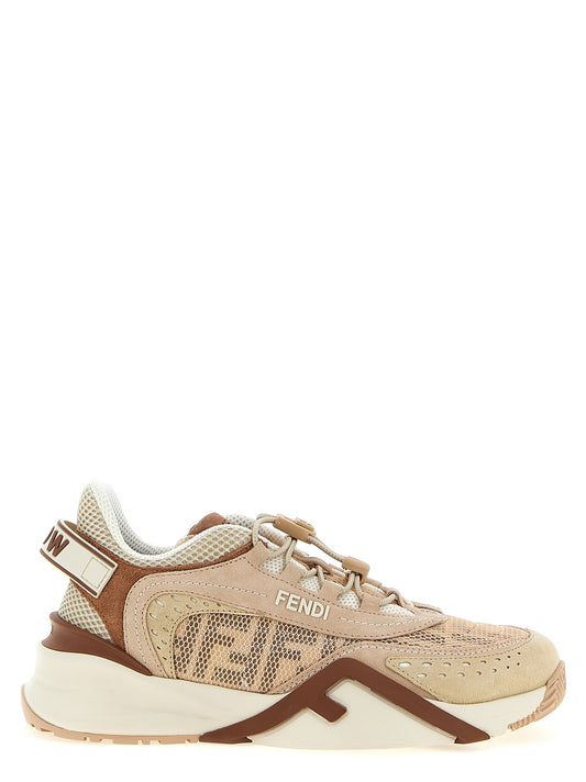 Sneakers Fendi Flow Rose Tech Mesh & Suède Logo FF Femme – Authentique | HBPS Fashion
