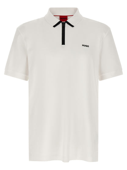 Hugo Boss White Cotton Polo Shirt