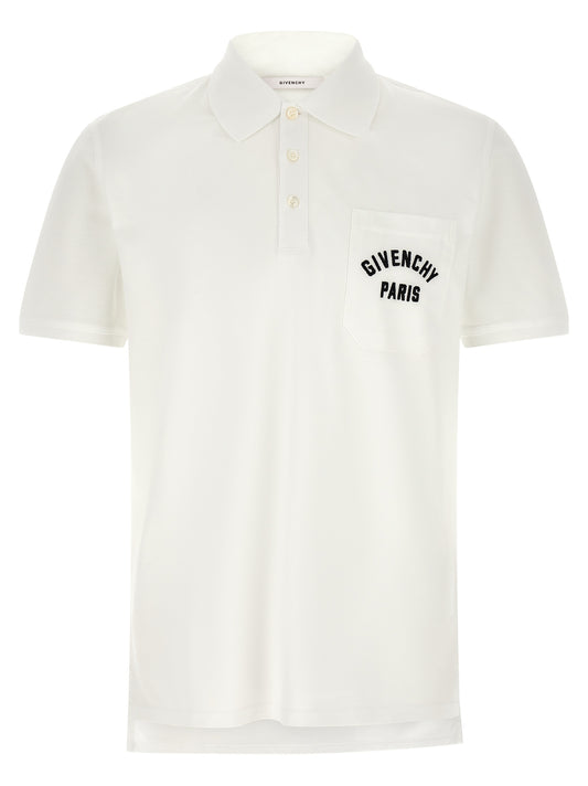 Givenchy White Cotton Polo Shirt