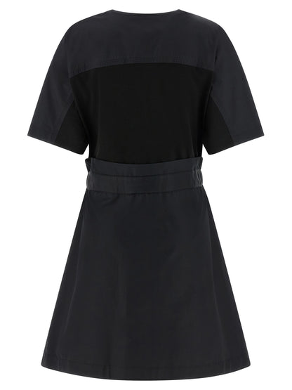 Moncler Black Cotton Short Dress