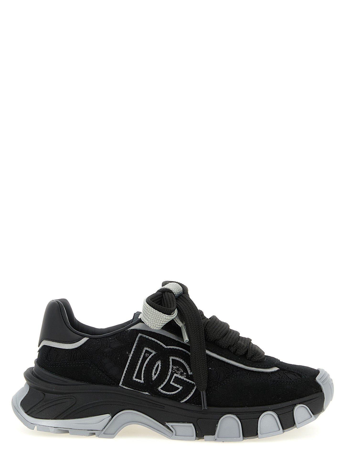 Dolce & Gabbana Black Polyamide Athletic Sneakers