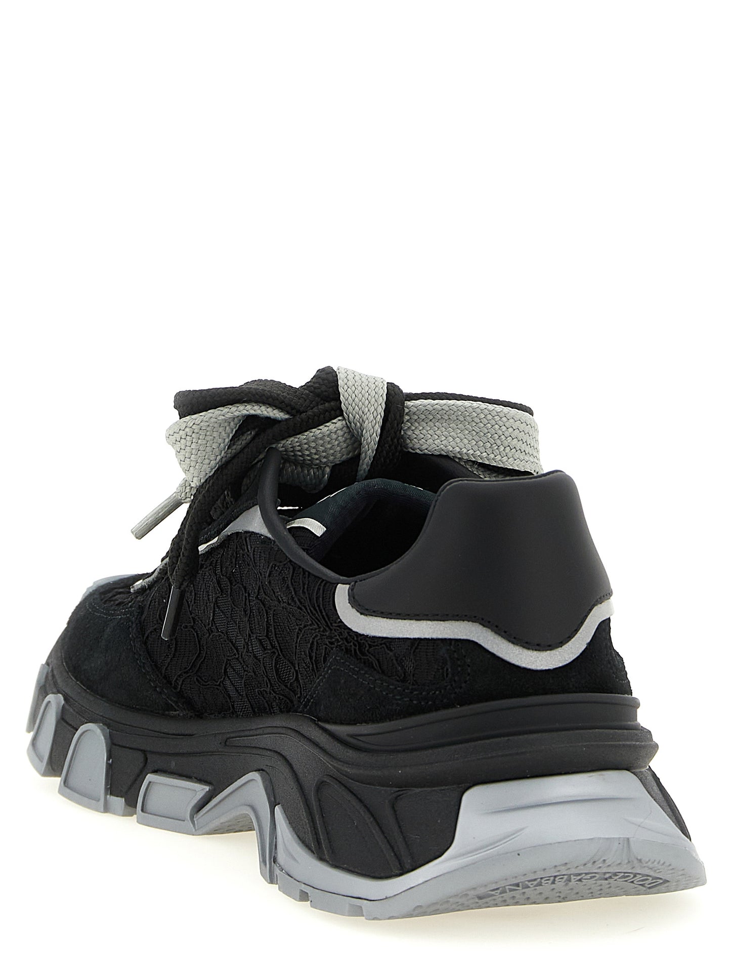 Dolce & Gabbana Black Polyamide Athletic Sneakers