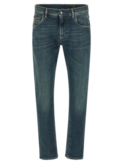Jean Dolce & Gabbana homme Essential en coton bleu – DO-332964