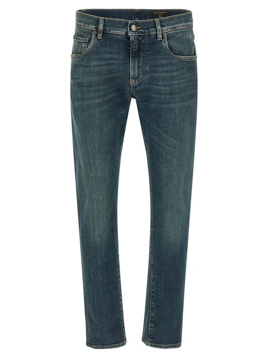 Jean Dolce & Gabbana homme Essential en coton bleu – DO-332964