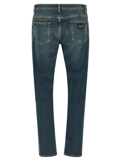 Jean Dolce & Gabbana homme Essential en coton bleu – DO-332964