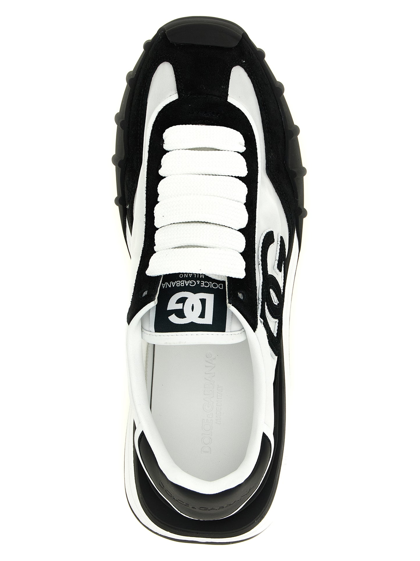 Dolce & Gabbana Bicolor Polyamide Athletic Sneakers
