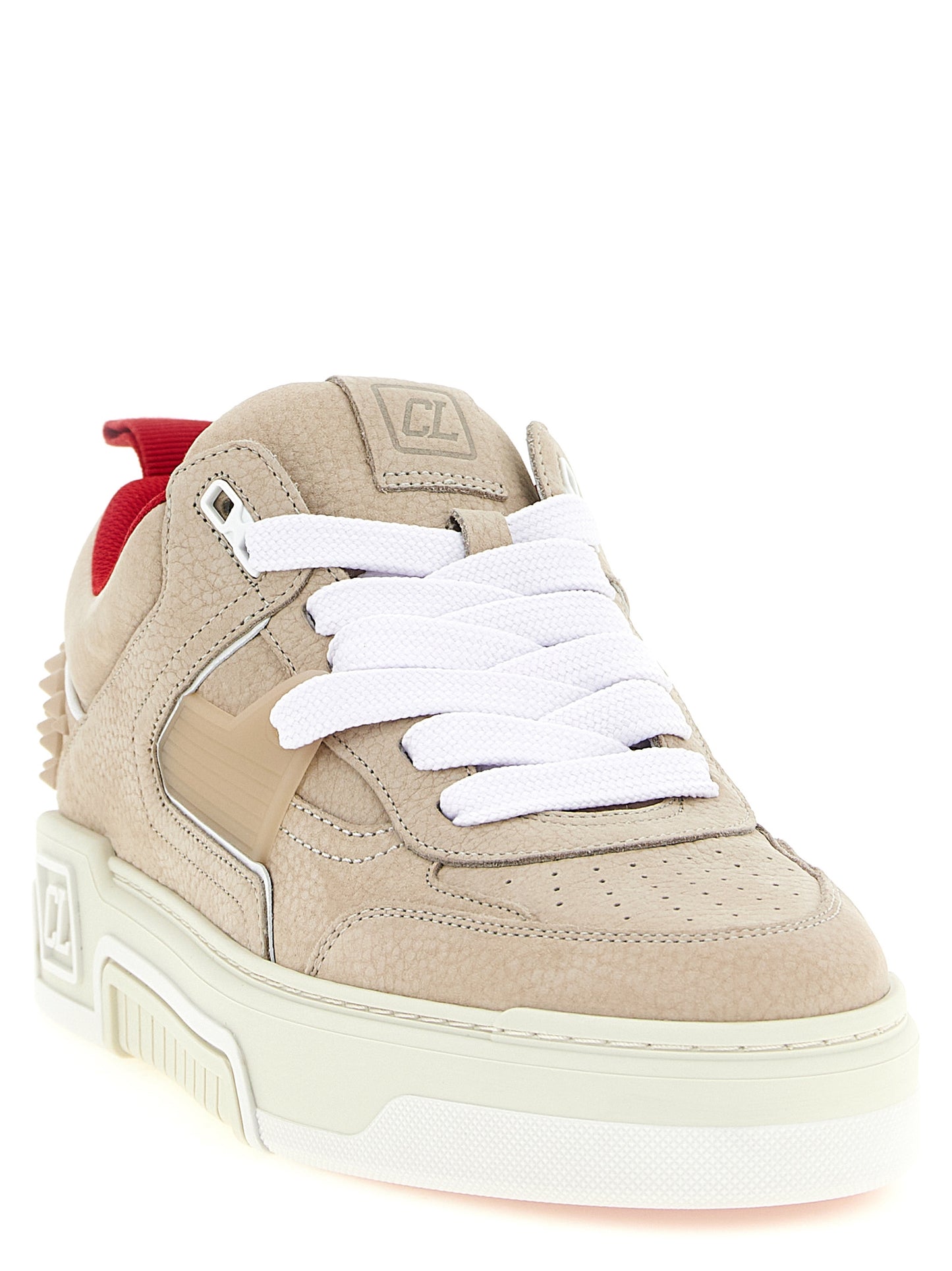Christian Louboutin Beige Calfskin Athletic Sneakers