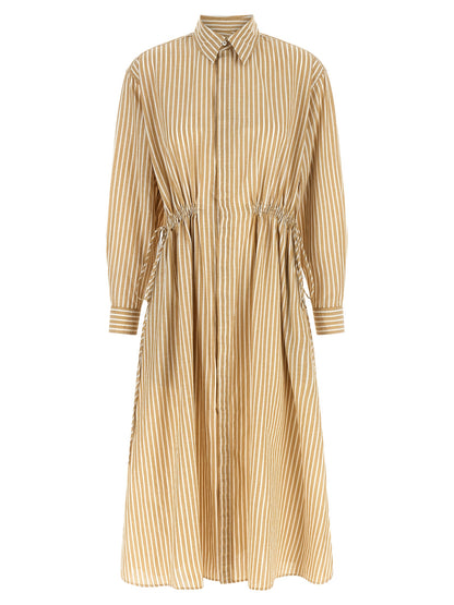 Polo Ralph Lauren Beige Cotton Midi Dress