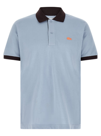 Lacoste Blue Cotton Polo Shirt