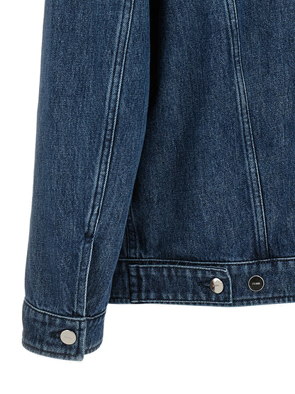 Fendi Blue Cotton Denim Jacket