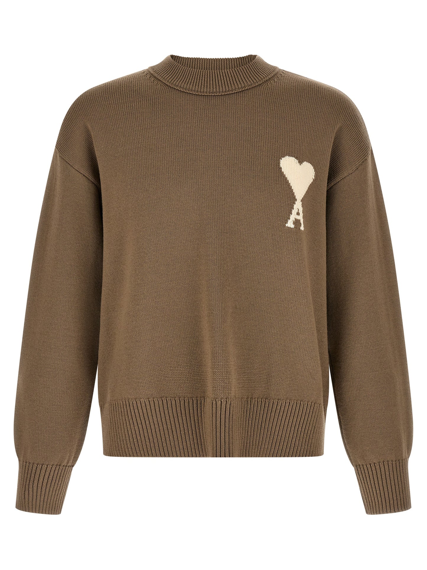 Ami Paris Beige Wool Cardigan