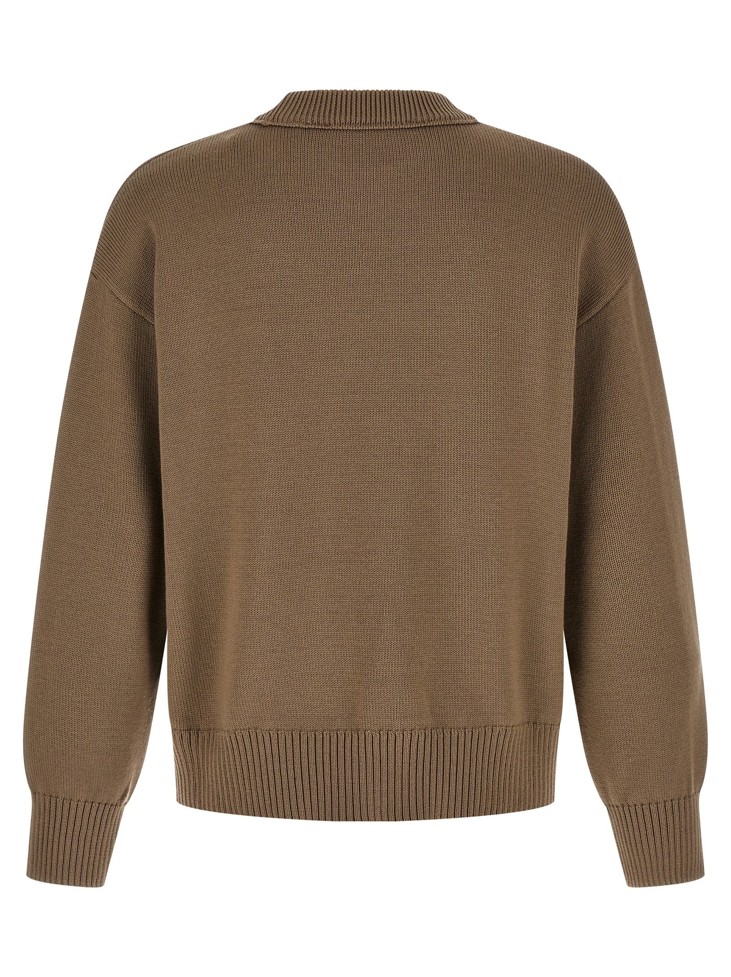 Ami Paris Beige Wool Cardigan
