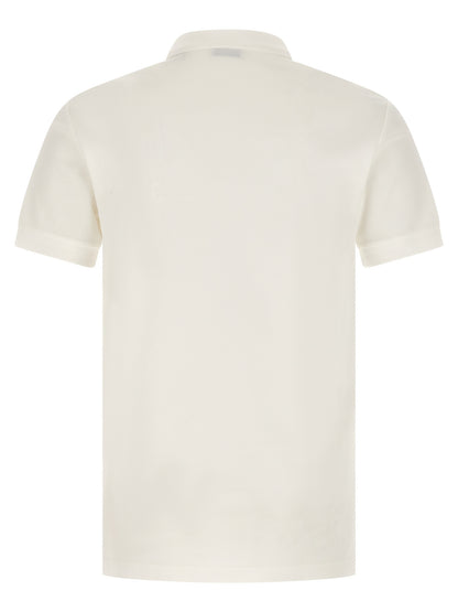 Burberry White Cotton Polo Shirt