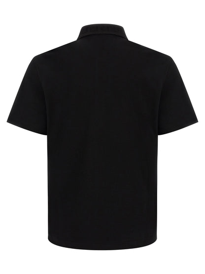 Versace Black Cotton Polo Shirt