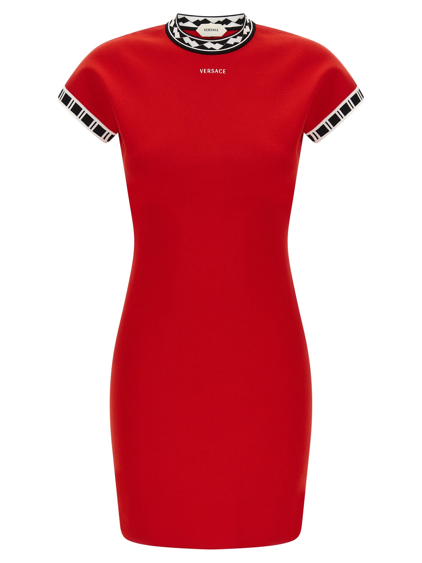 Versace Multicolor Cotton Short Dress