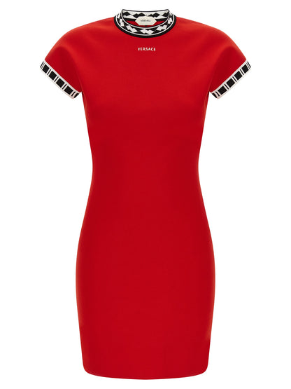 Versace Multicolor Cotton Short Dress