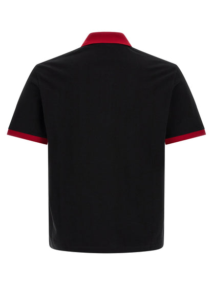 Versace Black Cotton Polo Shirt