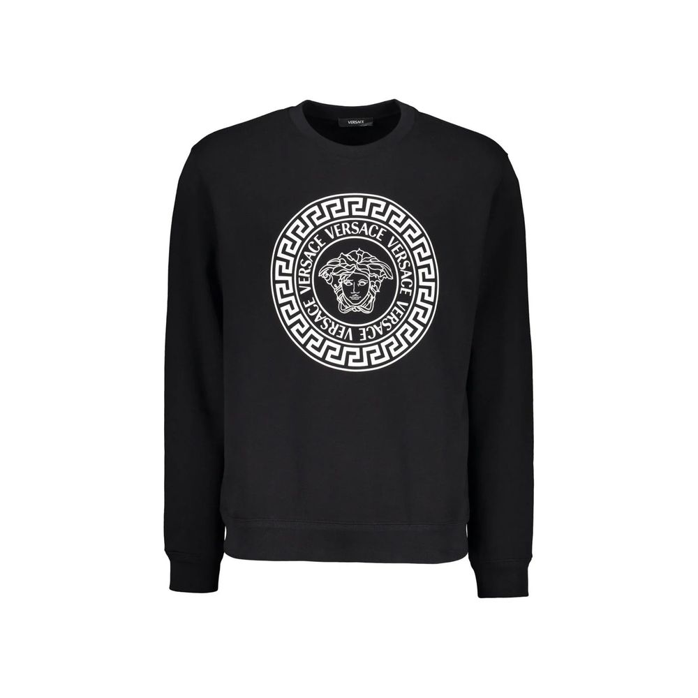 Sweat-shirt Versace homme en coton noir – VE-9192633925844