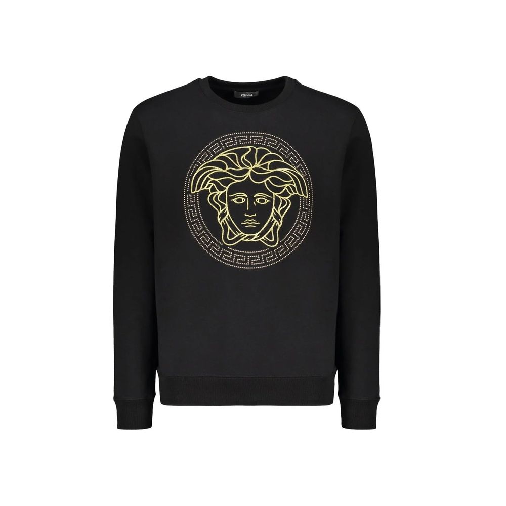 Sweat-shirt Versace homme en coton noir – VE-9192690843860