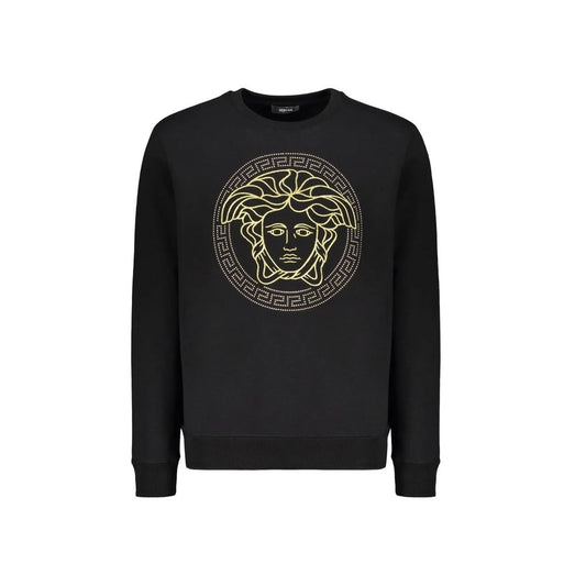 Sweat-shirt Versace homme en coton noir – VE-9192690843860