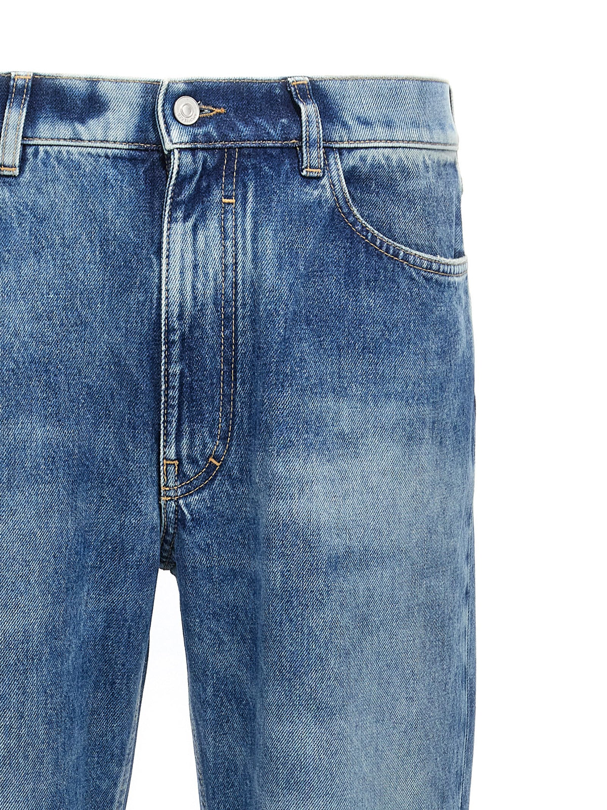 Jean Givenchy homme coupe droite en coton bleu – GI-302734