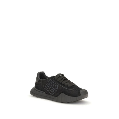 Baskets Dolce & Gabbana femme en cuir de veau noir – DO-CK2487A3S648B956