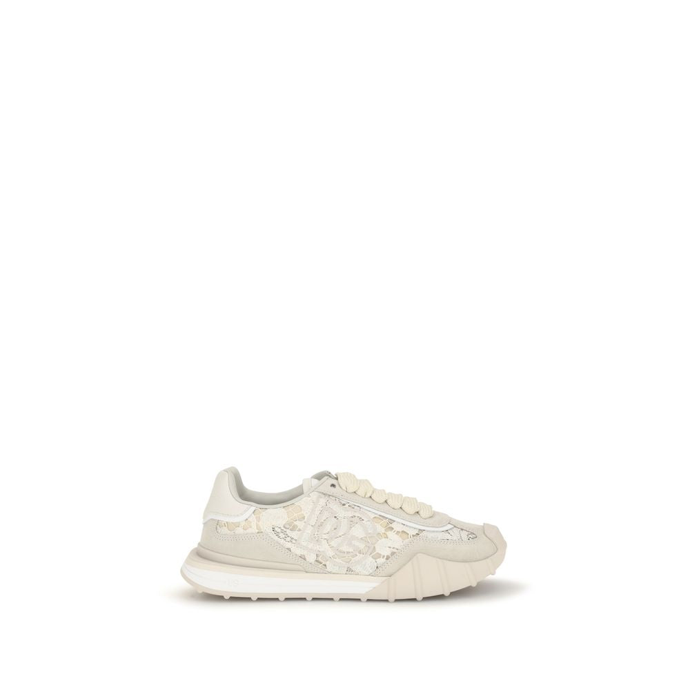 Baskets Dolce & Gabbana femme en cuir de veau beige – DO-CK2487A3S648Z180