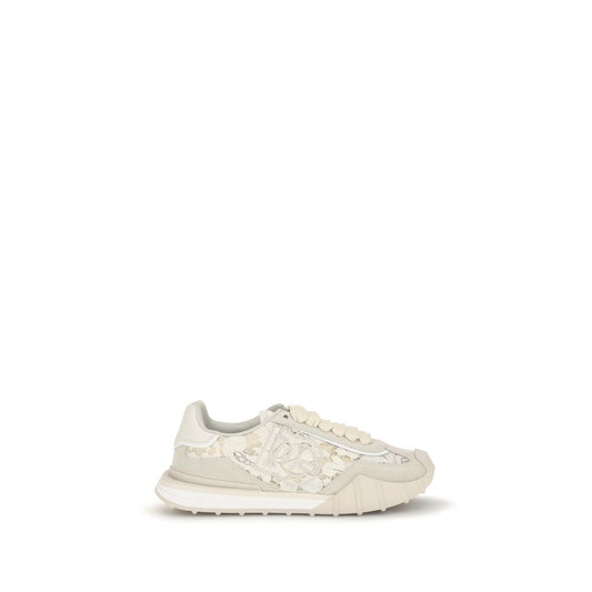 Baskets Dolce & Gabbana femme en cuir de veau beige – DO-CK2487A3S648Z180