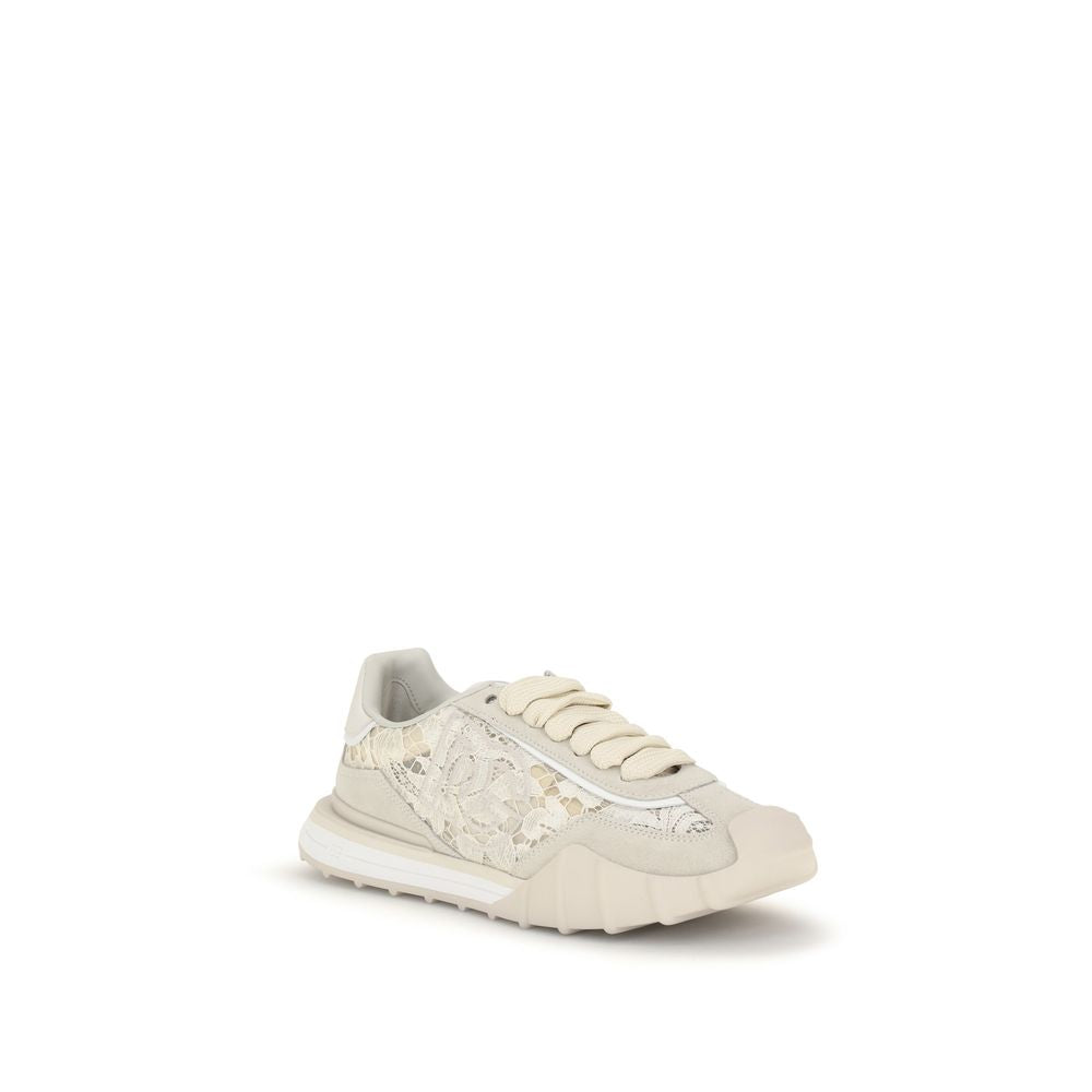Baskets Dolce & Gabbana femme en cuir de veau beige – DO-CK2487A3S648Z180