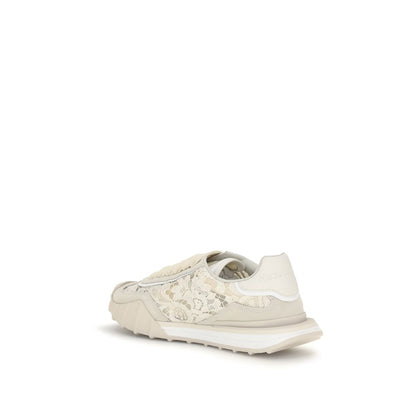 Baskets Dolce & Gabbana femme en cuir de veau beige – DO-CK2487A3S648Z180