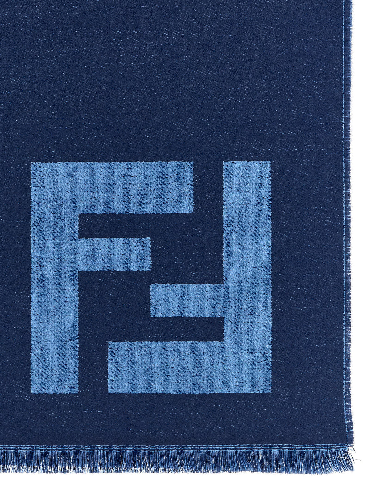 Écharpe Fendi homme en laine vierge bleue – FE331622BM
