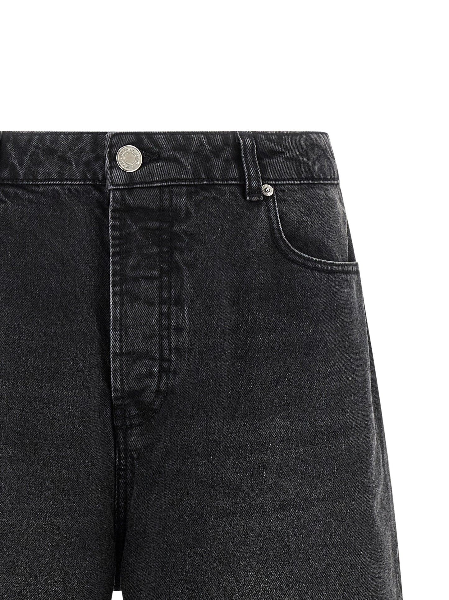 Ami Paris Black Cotton Bermuda Shorts