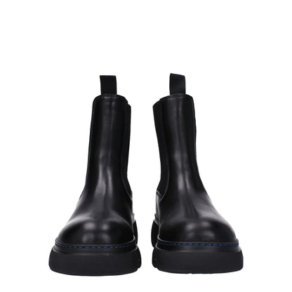 Burberry Black Leather Ankle Boots