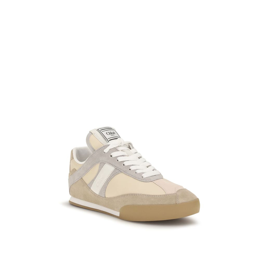 Sneakers Chloé Kick Cuir Veau Beige Style Ballet-Boxe AW26 – Authentique | HBPS Fashion
